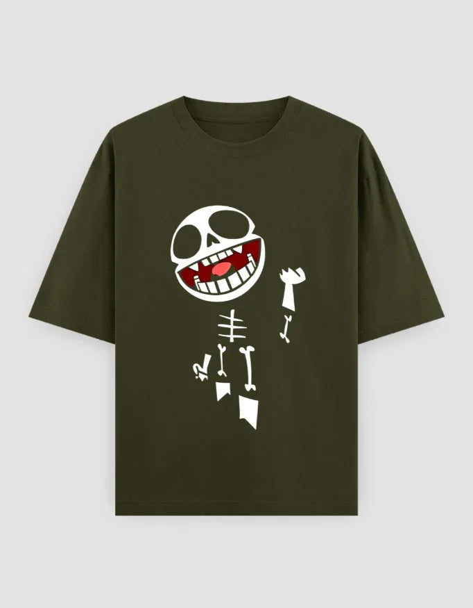Dancing Skeleton Graphic Oversized Classic T-Shirt for Men - Not So Suttle