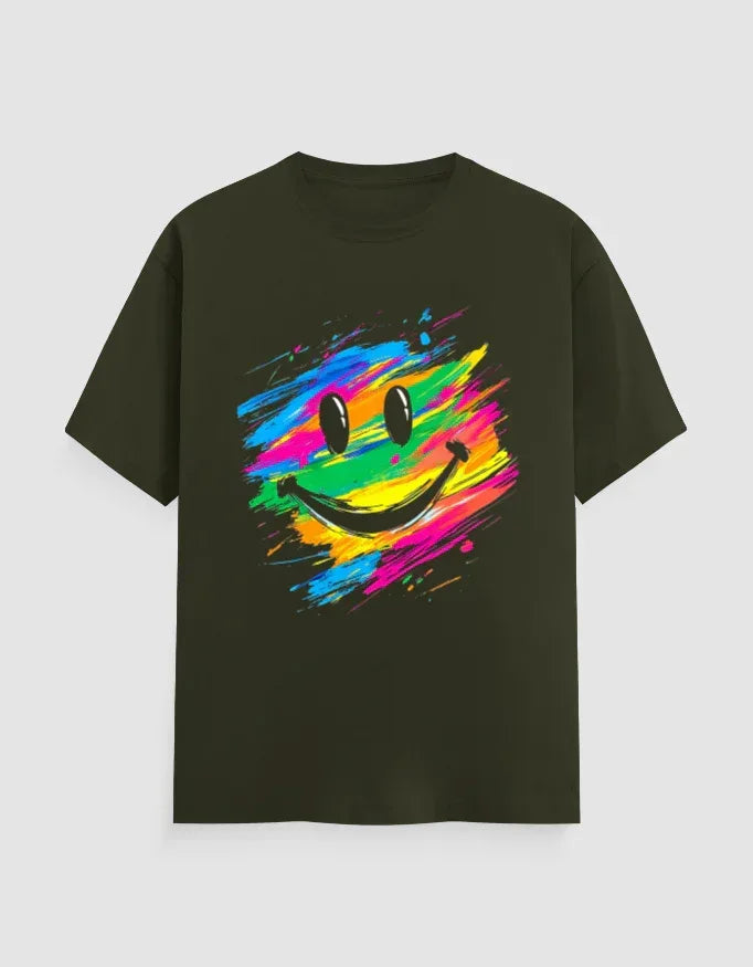 Color Smile Graphic T-Shirt for Men - Not So Suttle