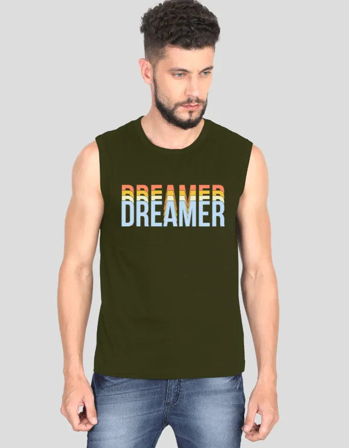 Dreamer Sleeveless Graphic T-Shirt for Men - Not So Suttle