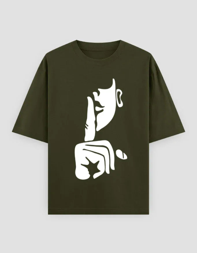 Silent Graphic Oversized Classic T-Shirt for Men - Not So Suttle