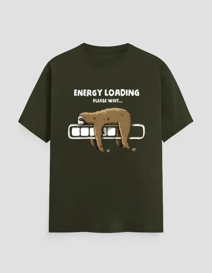 Energy Loading Graphic Classic Crew T-Shirt for Men - Not So Suttle