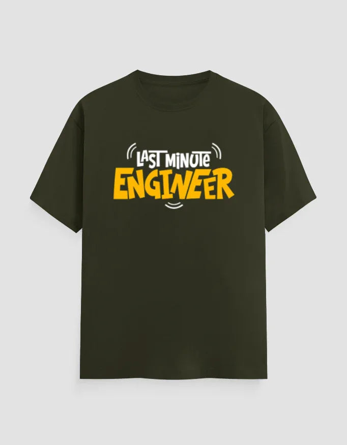 Last Minute Engineer Graphic Classic Crew T-Shirt for Men - Not So Suttle