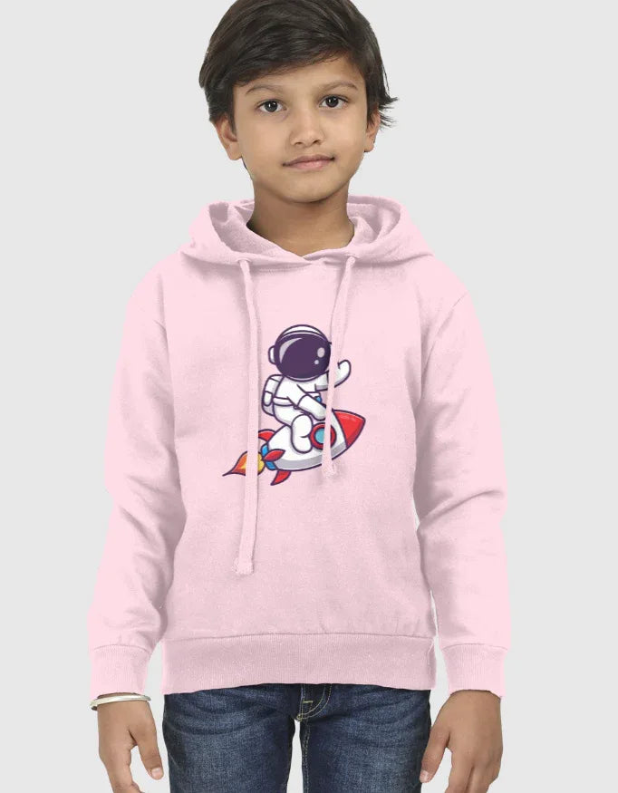 Astronaut on Rocket Graphic Kids Hoodie - Not So Suttle