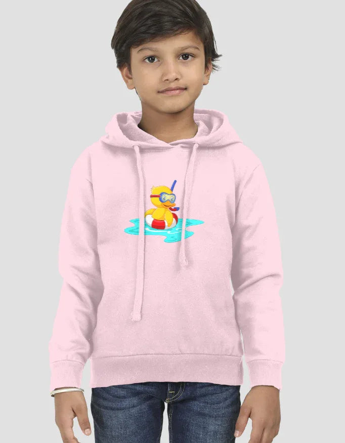 Swimming Duck Graphic Kids Hoodie - Not So Suttle