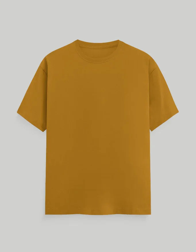 Solid Mustard Yellow Classic Crew T-Shirt for Men - Not So Suttle