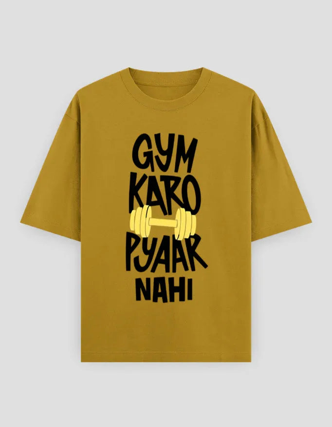 Gym Karo Graphic Oversized Classic T-Shirt for Men - Not So Suttle
