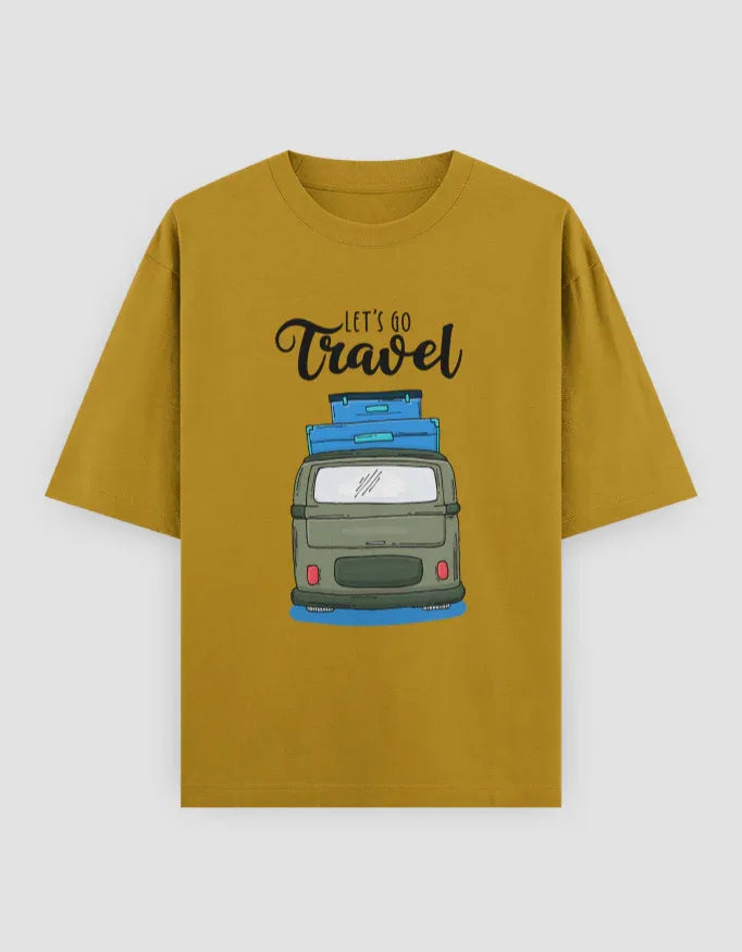 Let's Go Travel Graphic Oversized Classic T-Shirt for Women - Not So Suttle