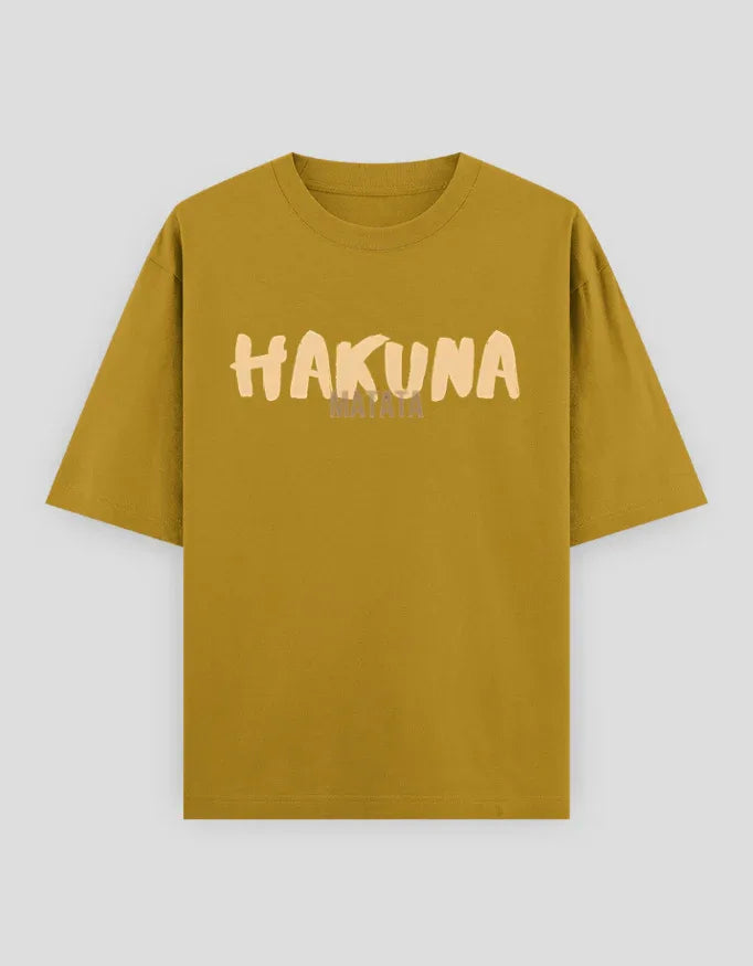 Hakuna Matata Graphic Oversized Classic T-Shirt for Men - Not So Suttle
