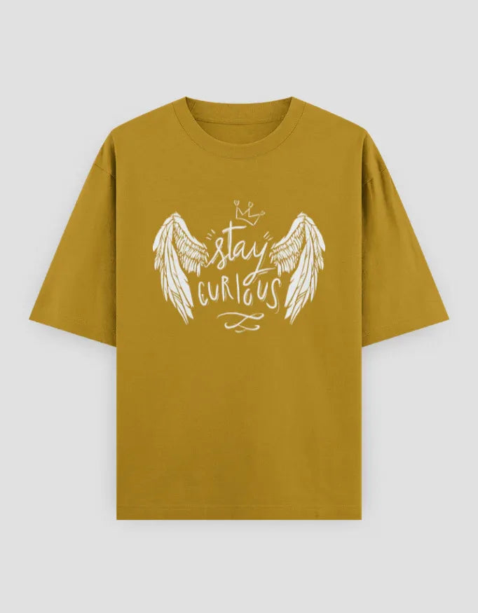 Stay Curious Graphic Oversized Classic T-Shirt for Women - Not So Suttle