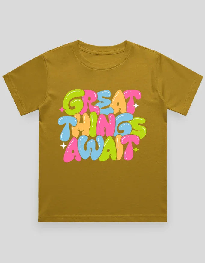 Great Thing Awaits Graphics T-Shirt for Boys - Not So Suttle