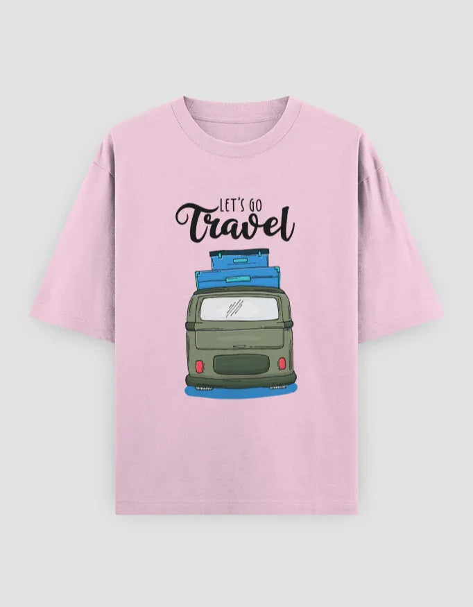 Let's Go Travel Graphic Oversized Classic T-Shirt for Women - Not So Suttle