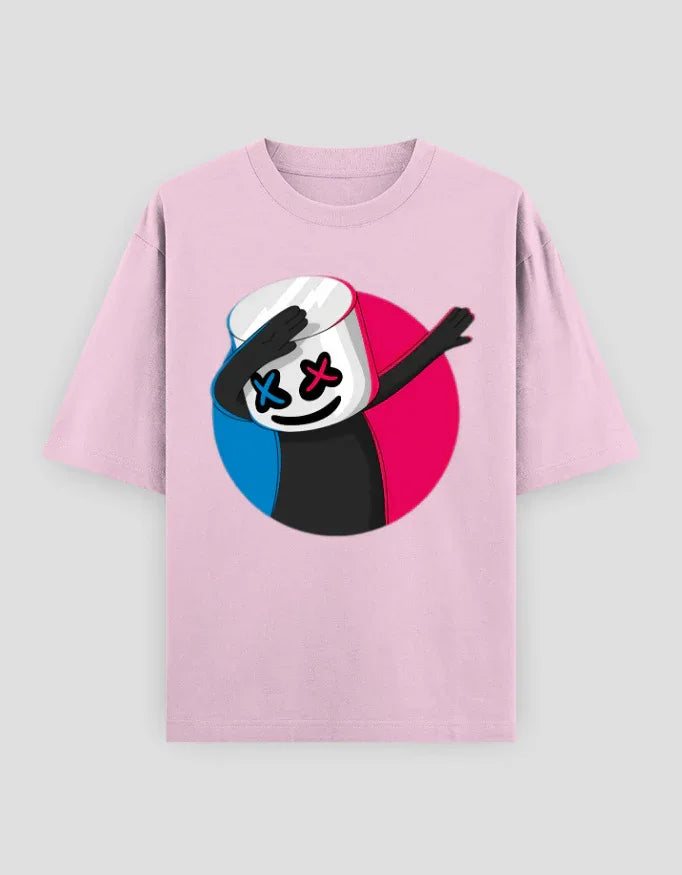 Marshmallow Graphic Oversized Classic T-Shirt for Men - Not So Suttle