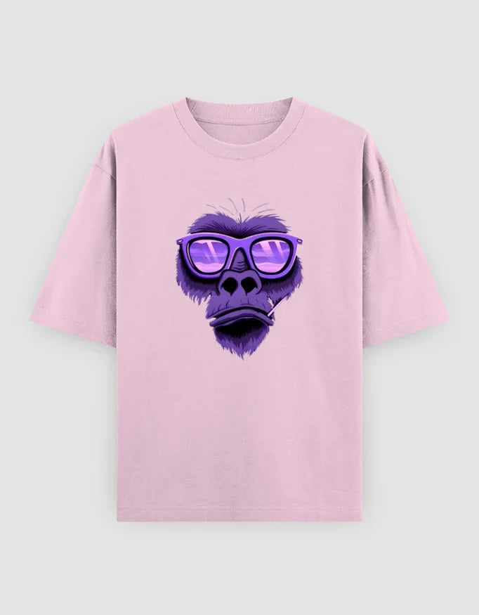 Purple Gorilla Graphic Oversized Classic T-Shirt for Men - Not So Suttle