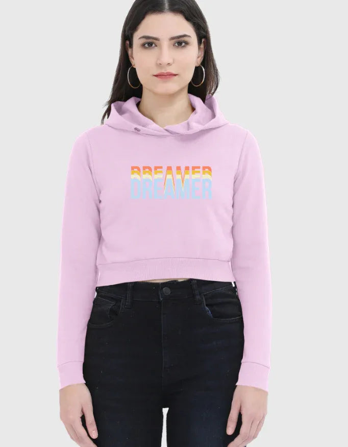Dreamer Graphic Cropped Hoodie for Women - Not So Suttle