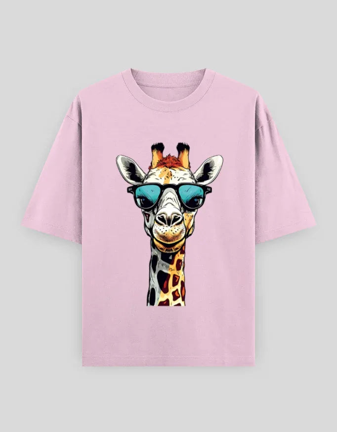 Giraffe Graphic Oversized Classic T-Shirt for Men - Not So Suttle