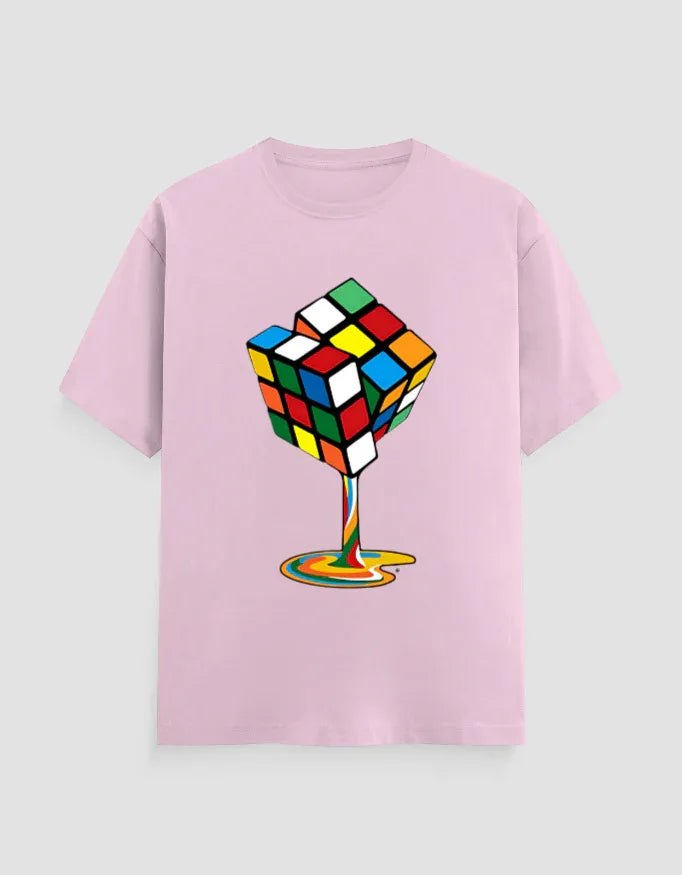 Melting Cube Graphic T-Shirt for Men - Not So Suttle