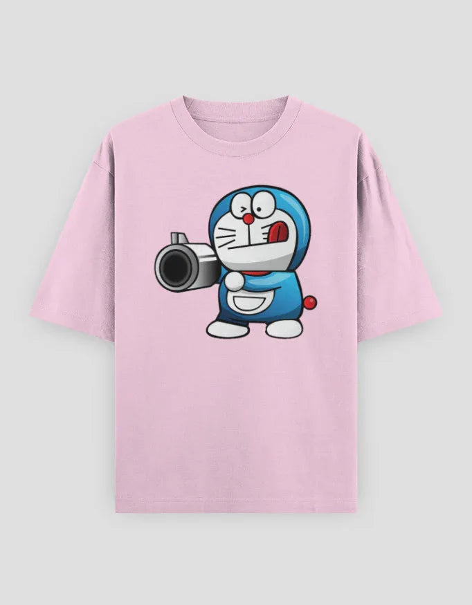 Doremon Graphic Oversized Classic T-Shirt for Women - Not So Suttle