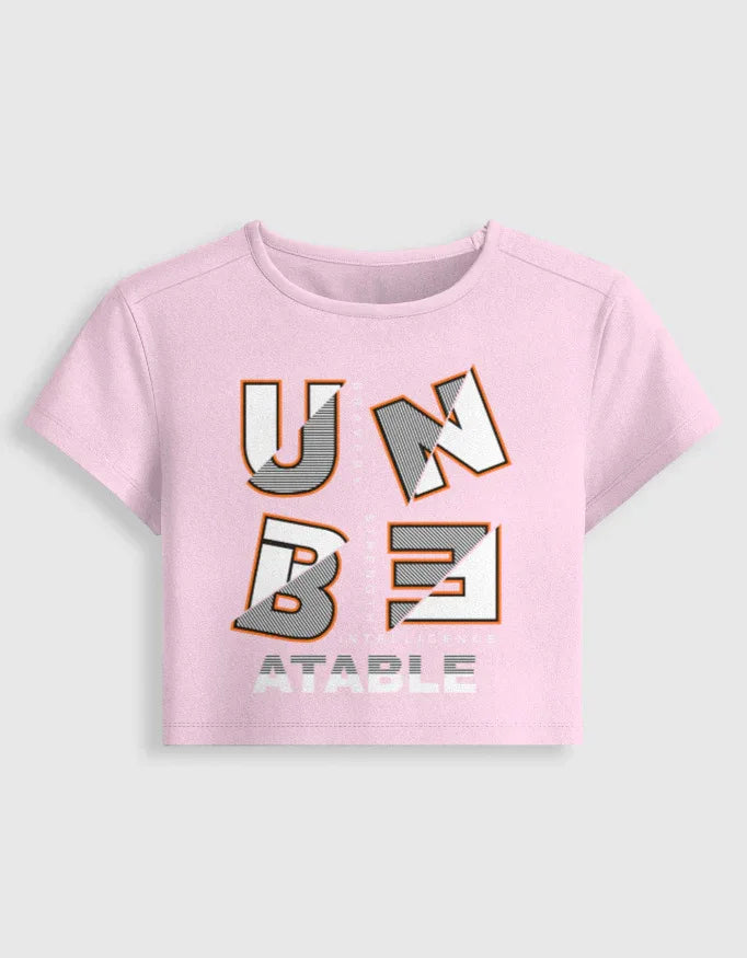 Unbeatable Graphic body-hugging fit Baby Tee for Women - Not So Suttle