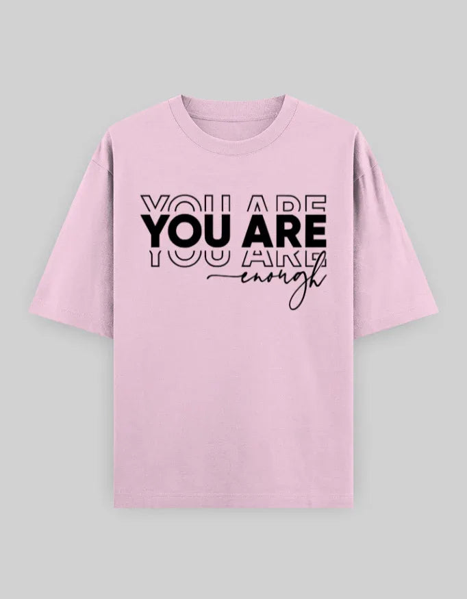 You Are Enough Graphic Oversized Classic T-Shirt for Men - Not So Suttle