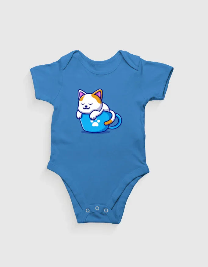Kitten in Cup Graphic Kids Rompers - Not So Suttle
