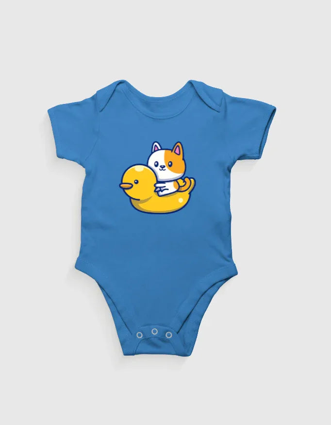 Duck and Kitten Graphic Kids Rompers - Not So Suttle