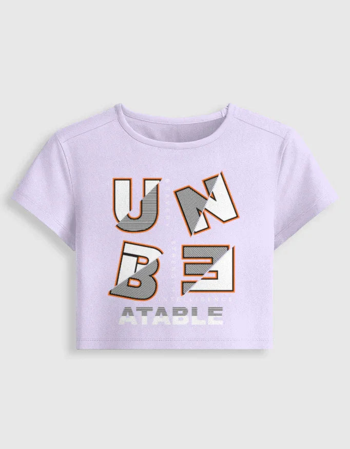 Unbeatable Graphic body-hugging fit Baby Tee for Women - Not So Suttle