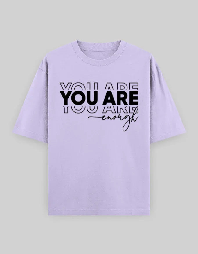 You Are Enough Graphic Oversized Classic T-Shirt for Men - Not So Suttle