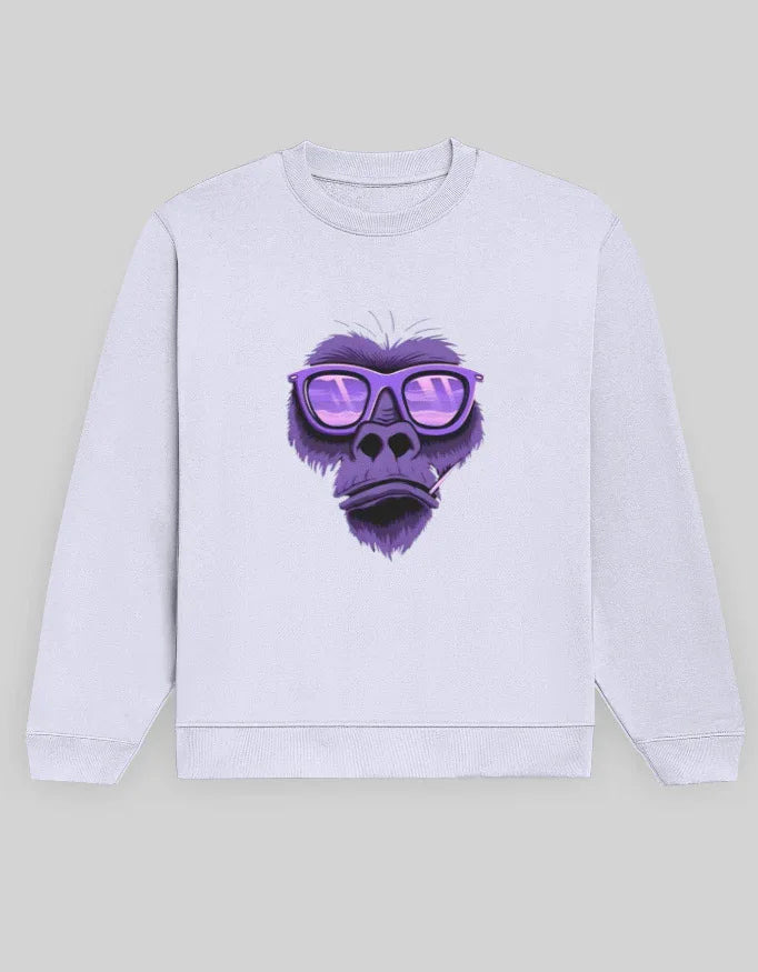 Purple Gorilla Graphic Sweatshirt for Men - Not So Suttle