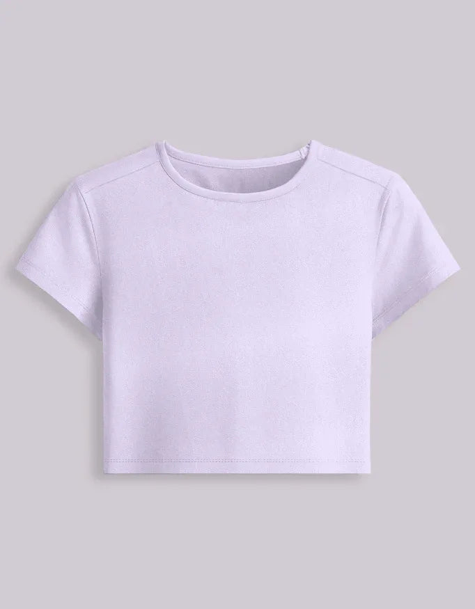 Lavender Stretchable Crop Tee for Women - Not So Suttle