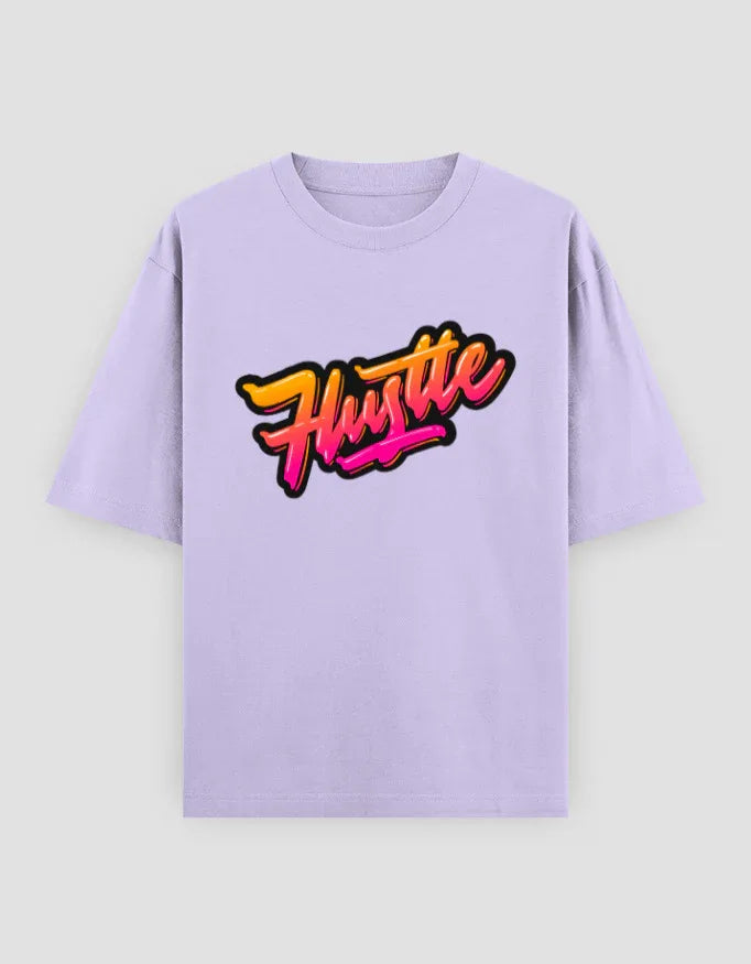 Hustle Graphic Oversized Classic T-Shirt for Men - Not So Suttle