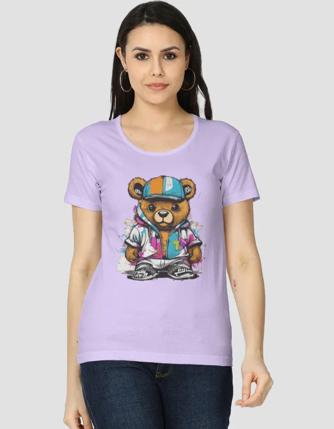 Teddy Bear Graphic Classic T-Shirt for Women - Not So Suttle