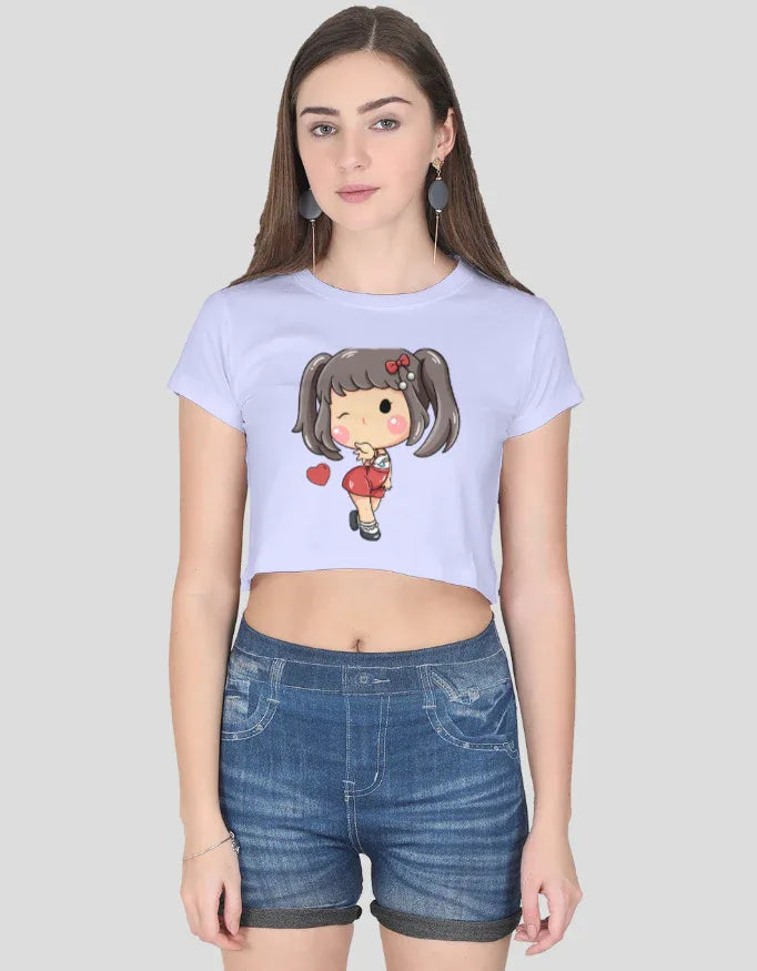 Sassy Girl Graphic Crop Top for Women - Not So Suttle