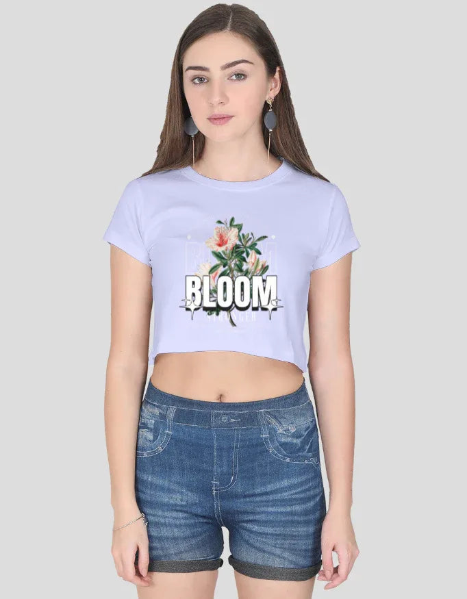 Bloom Graphic Crop Top for Women - Not So Suttle