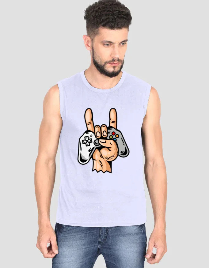 Gamer Graphic Sleeveless T-Shirt for Men - Not So Suttle