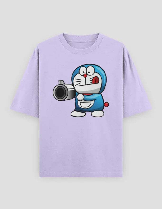 Doremon Graphic Oversized Classic T-Shirt for Women - Not So Suttle