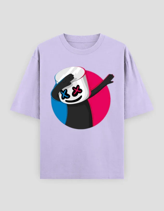 Marshmallow Graphic Oversized Classic T-Shirt for Men - Not So Suttle