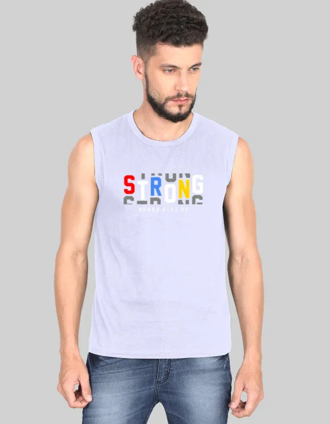 Strong Sleeveless Graphic T-Shirt for Men - Not So Suttle