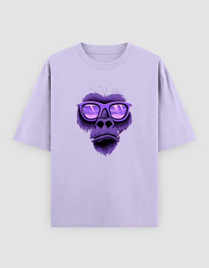 Purple Gorilla Graphic Oversized Classic T-Shirt for Men - Not So Suttle