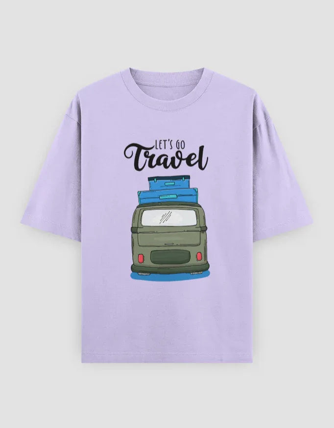 Let's Go Travel Graphic Oversized Classic T-Shirt for Women - Not So Suttle
