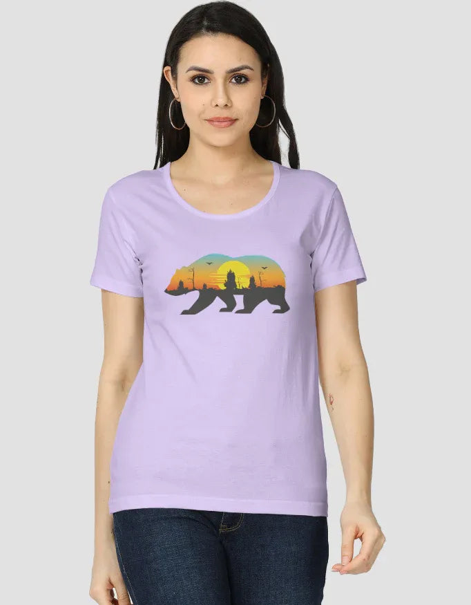 Travel Bear Graphic Classic T-Shirt for Women - Not So Suttle
