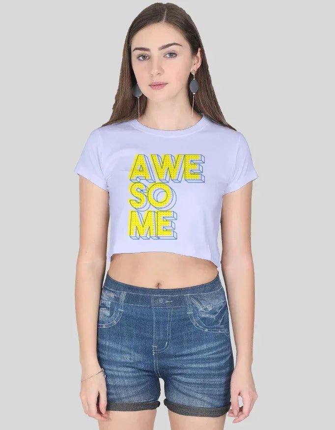 Awesome Graphic Crop Top for Women - Not So Suttle