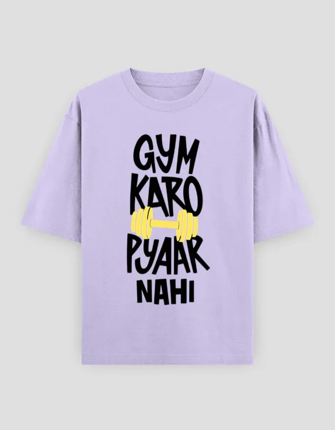 Gym Karo Graphic Oversized Classic T-Shirt for Men - Not So Suttle