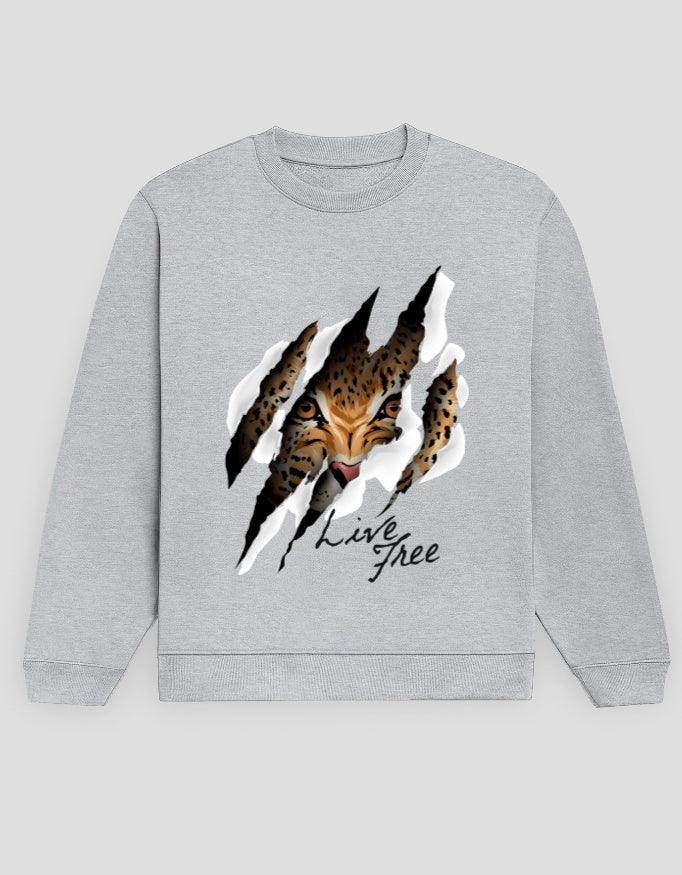 Live Free Graphic Sweatshirt for Men - Not So Suttle
