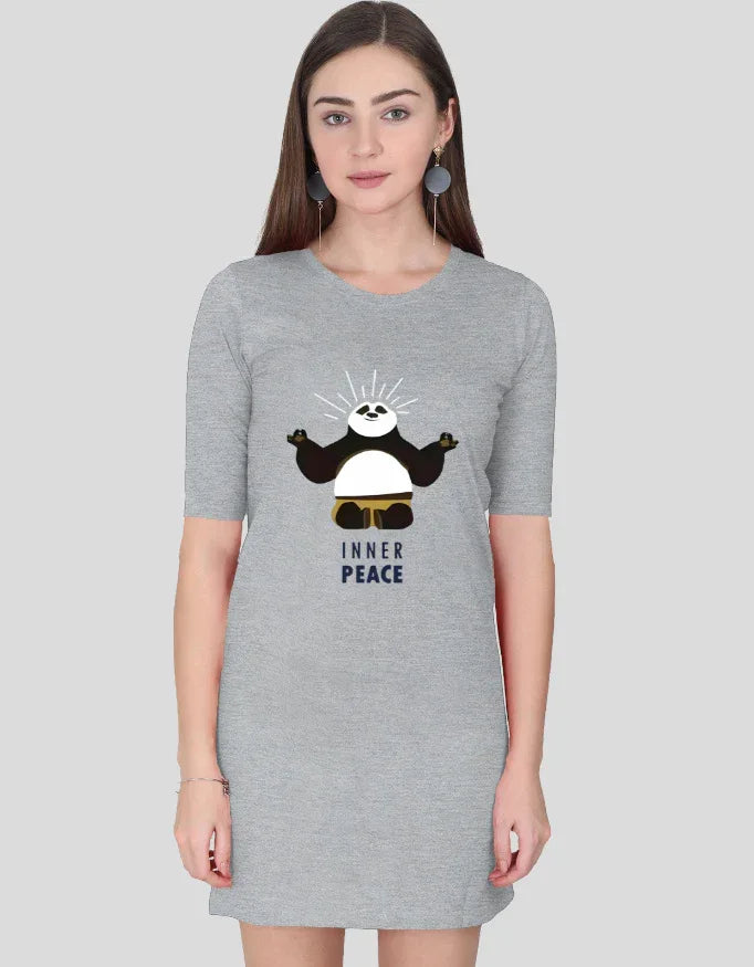 Inner Peace Graphic T-Shirt Dress for Women - Not So Suttle