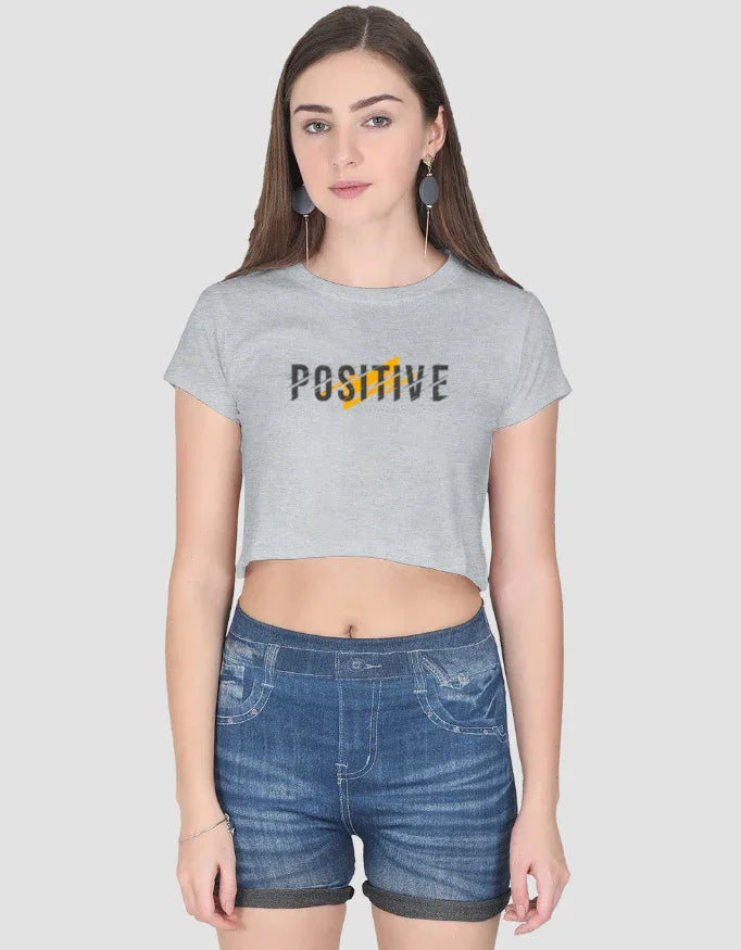 Positive Graphic Crop Top for Women - Not So Suttle