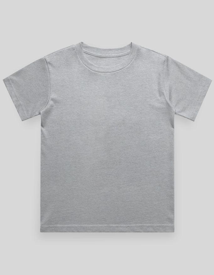 Boy's Crew Neck T-Shirt Grey - Not So Suttle