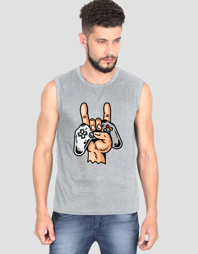 Gamer Graphic Sleeveless T-Shirt for Men - Not So Suttle