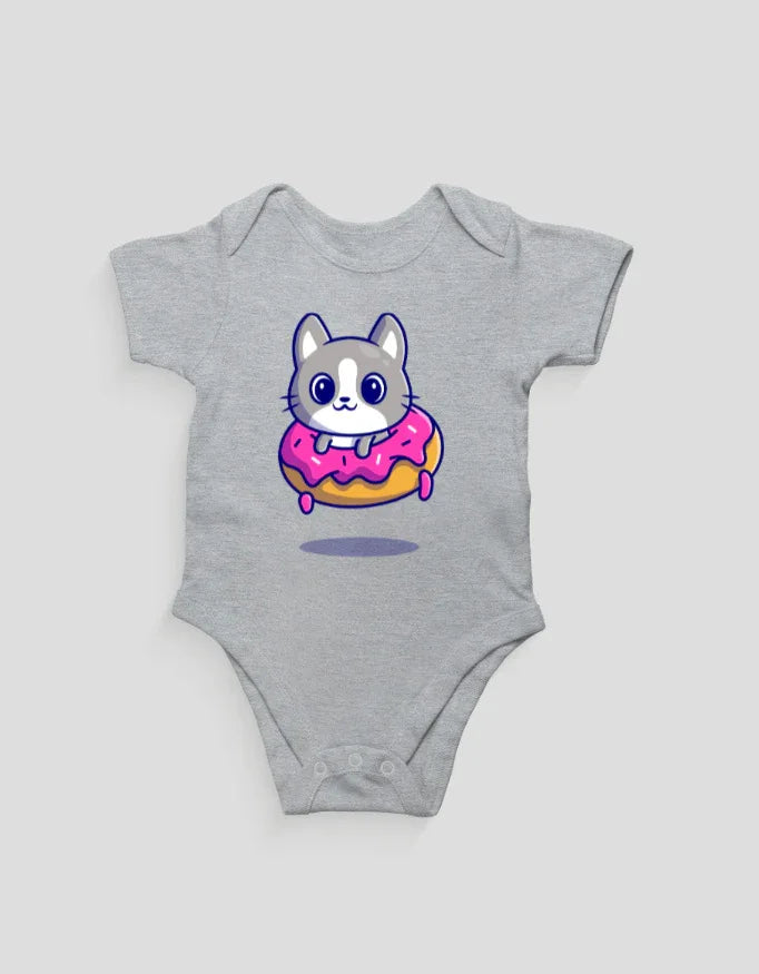 Kitten and Donut Graphic Kids Rompers - Not So Suttle