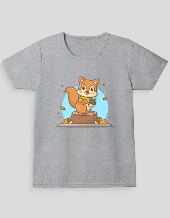Squirrel Graphic T-Shirt for Girl's - Not So Suttle