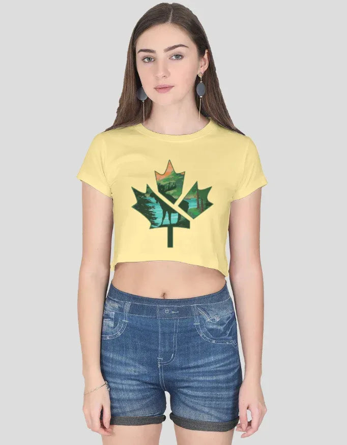 Autumn Graphic Crop Top for Women - Not So Suttle